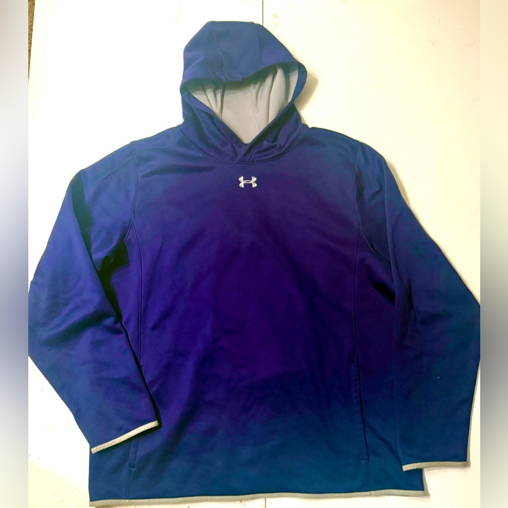 Under Armour Navy Sweatshirt with White Logo hoodie
